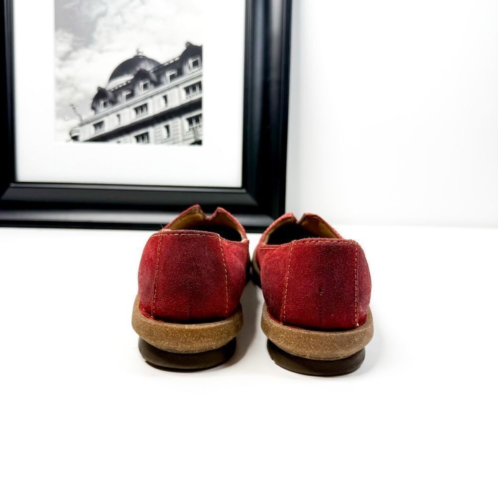 Børn Women’s Suede Leather Slip-On Flats Walking Shoes - Red - Size 7.5 - Picture 4 of 9